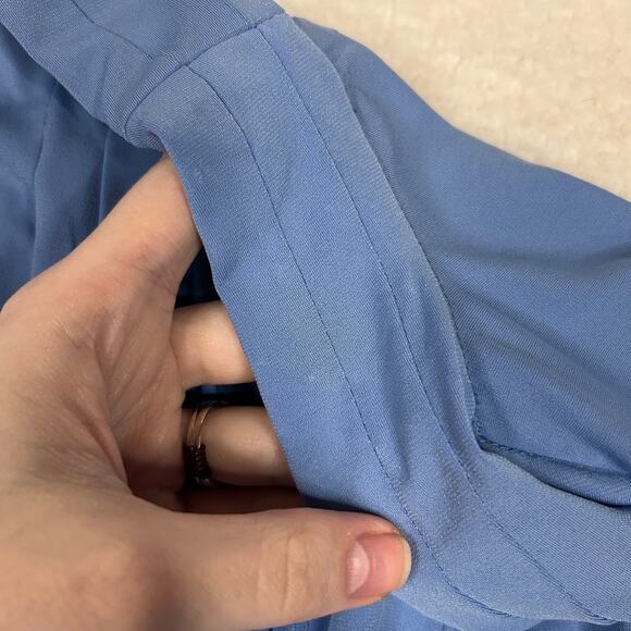 Perceptions NY Womens Size M 1/2 Sleeve Faux Wrap Dress Periwinkle Blue NEW - Picture 7 of 12